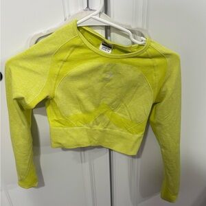 Gymshark Bright Yellow Long Sleeve Crop Top